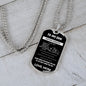 To My Son--Love Mom--Fist Bump--Dog Tag Necklace