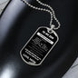 To My Son--Love Mom--Fist Bump--Dog Tag Necklace