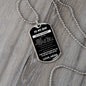 To My Son--Love Mom--Fist Bump--Dog Tag Necklace