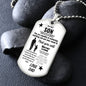 To My Son-Love Dad-Stars- Dog Tag Necklace