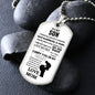 To My Son-Love Mom-White Lifting--Dog Tag Necklace