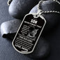 To My Son-Love Mom-Lioness--Dog Tag Necklace