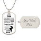 To My Son-Love Mom-White Lifting--Dog Tag Necklace