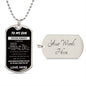 To My Son--Love Mom--Fist Bump--Dog Tag Necklace