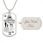 To My Son-Love Dad-Stars- Dog Tag Necklace