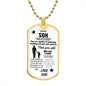 To My Son-Love Dad-Stars- Dog Tag Necklace