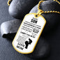 To My Son-Love Mom-White Lifting--Dog Tag Necklace