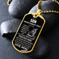 To My Son-Love Mom-Lioness--Dog Tag Necklace