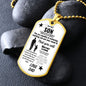 To My Son-Love Dad-Stars- Dog Tag Necklace