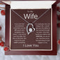 To My WIfe- I Love You- Red Forever Love Necklace