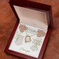 Mother--I Love You--Pink/Gold Flowers--Forever Love Necklace