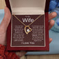 To My WIfe- I Love You- Red Forever Love Necklace