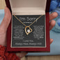 I'm Sorry For Hurting You--I Love You--Gray Bold--Forever Love Necklace