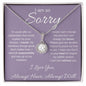 I Am So Sorry-Purple Eternal Love Necklace