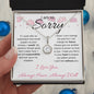 I Am So Sorry--Pink Text/Flowers--Eternal Hope Necklace