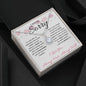 I Am So Sorry--Pink Text/Flowers--Eternal Hope Necklace