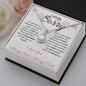 I Am So Sorry--Pink Text/Flowers--Eternal Hope Necklace