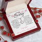 I Am So Sorry--Pink Text/Flowers--Eternal Hope Necklace