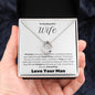 To My Beautiful Wife--Love Your Man-- Lucky in Love Necklace