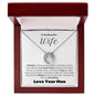 To My Beautiful Wife--Love Your Man-- Lucky in Love Necklace