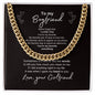 To my Boyfriend--Love Your Girlfriend--Black--Stainless Cuban Necklace