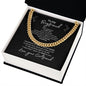 To my Boyfriend--Love Your Girlfriend--Black--Stainless Cuban Necklace