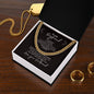 To my Boyfriend--Love Your Girlfriend--Black--Stainless Cuban Necklace