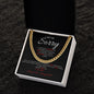 I Am So Sorry--Black/Red--Cuban Chain Necklace