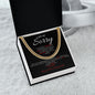I Am So Sorry--Black/Red--Cuban Chain Necklace