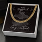 To my Boyfriend--Love Your Girlfriend--Black--Stainless Cuban Necklace