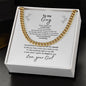 To my Guy --Love Your Girl--White--Stainless Cuban Chain Necklace