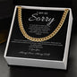I Am So Sorry--Black/White--Cuban Chain Necklace