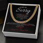 I Am So Sorry--Black/Red--Cuban Chain Necklace