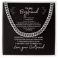 To my Boyfriend--Love Your Girlfriend--Black--Stainless Cuban Necklace