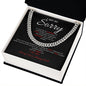 I Am So Sorry--Black/Red--Cuban Chain Necklace