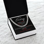 I Am So Sorry--Black/Red--Cuban Chain Necklace