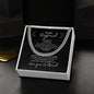 To my Boyfriend--Love Your Girlfriend--Black--Stainless Cuban Necklace