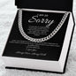 I Am So Sorry--Black/White--Cuban Chain Necklace