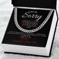 I Am So Sorry--Black/Red--Cuban Chain Necklace