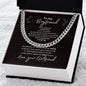 To my Boyfriend--Love Your Girlfriend--Black--Stainless Cuban Necklace