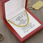 To My Boyfriend--Love Your Girlfriend--White--Stainless Cuban Necklace