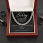I Am So Sorry--Black/White--Cuban Chain Necklace