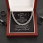 To my Boyfriend--Love Your Girlfriend--Black--Stainless Cuban Necklace