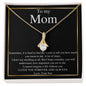To My Mom--Love Your Son--Black/Thin/Gold--Alluring Beauty Necklace