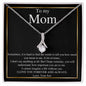 To My Mom--Love Your Son--Black/Thin/Gold--Alluring Beauty Necklace
