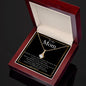 To My Mom--Love Your Son--Black/Thin/Gold--Alluring Beauty Necklace