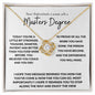 Graduation--Masters Degree--White--Love Knot Necklace