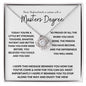 Graduation--Masters Degree--White--Love Knot Necklace