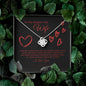 To My Smokin Hot Wife--I Love You--Black Valentine--Love Knot Necklace