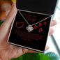 To My Smokin Hot Wife--I Love You--Black Valentine--Love Knot Necklace